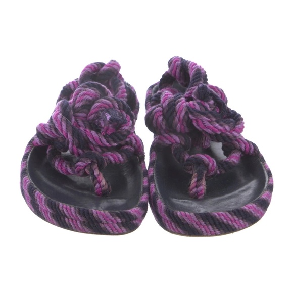 Isabel Marant Black and Purple Rope Gladiator Sandals sz 38 (7) - Picture 3 of 5